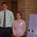 students with their poster